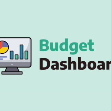 Graphic saying "Budget Dashboard."