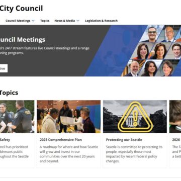 Screengrab of the redesigned council website.