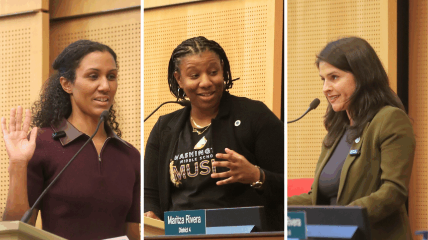 Collage of 3 photos with Dionne Foster, Joy Hollingsworth, and Alexis Mercedes Rinck