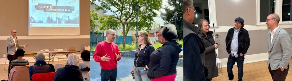 photos of councilmember lin speaking with constituents